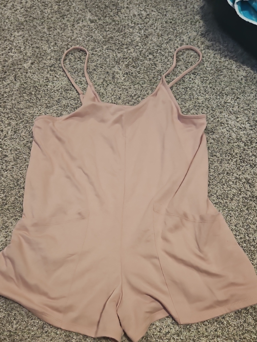 Blush Pink Spaghetti-Strap Romper